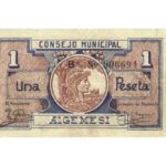 Algemesí (Valencia) 1 Peseta 1937 MBC+