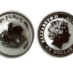 Australia Isabel II 1 Dólar 2003 Año de la Cabra PROOF