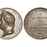 Francia Medalla bronce Luis Felipe 40 mm 1830 Accesión al trono Práct. SC