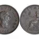 Gran Bretaña Jorge III (1760-1820) ½ Penique 1807 MBC+
