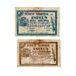 ESPLUS (HUESCA) 50 Céntimos y 1 Peseta 1938 BC