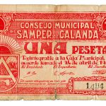 Samper de Calanda (Teruel) 1 Peseta 1937 BC-