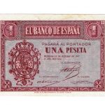 Estado Español 1 Peseta 12 Octubre 1937 Burgos Serie A SC