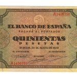 Estado Español 500 Pesetas 20 Mayo 1938 Burgos Serie A EBC-