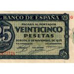 Estado Español 25 Pesetas 21 Noviembre 1936 Burgos EBC+
