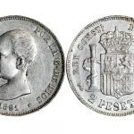 Alfonso XIII 2 Pesetas 1891*18-91 EBC/ MBC+