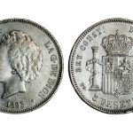Alfonso XIII 5 Pesetas 1893*18-93 PGV MBC-EBC