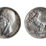 Italia Víctor Manuel III 10 Liras 1929 MBC+