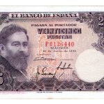 Estado Español 25 Pesetas 22 de Julio de 1954 Serie P última emitida EBC+