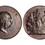 Medalla Austria Francisco José I Exposición mundial de Viena 1873 Golpec. EBC