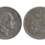 Alfonso XII 10 Céntimos 1877 OM EBC-SC/ EBC