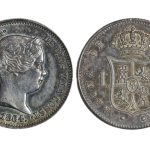 Isabel II 1 Real 1864 Sevilla EBC-SC