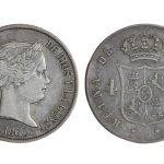 Isabel II 4 Reales 1860 Barcelona MBC