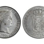 Isabel II 40 Céntimos de Escudo 1864 Madrid SC-