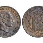Alfonso XII 5 Céntimos 1877 EBC-SC