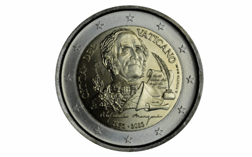 Vaticano 2 € 2023 150 Aniversario de la muerte de Alessandro Manzoni SC