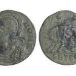 AE3 de Constantino I 330-333 d.C. Thesalonica MBC-EBC