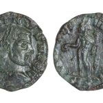 AE3 de Constancio I, a nombre de Maximino Daya 305-306 d.C. Siscia EBC