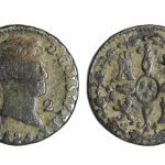 Fernando VII 2 Maravedís Variante HSIP 1825 Segovia BC