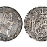 Isabel II 1 Escudo 1868*18-68 Madrid MBC+