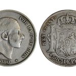 Alfonso XII 50 Centavos de Peso 1880 Manila MBC-