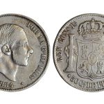 Alfonso XII 50 Centavos de Peso 1884 Manila MBC