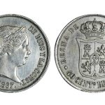 Isabel II 40 Céntimos de Escudo 1867 Madrid SC-