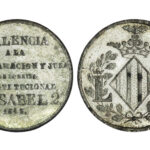 Isabel II Medalla 1843 Valencia Proclamación Mayoría de edad EBC