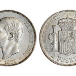 Alfonso XII 2 Pesetas 1882*18-82 MSM EBC-SC