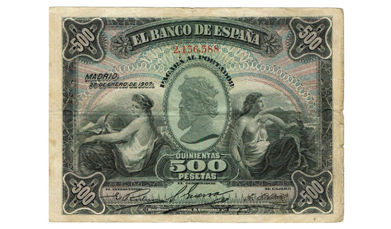 500 Pesetas 28 de enero de 1907 MBC-