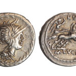 M. Lucilio Rufo Denario 101 a.C. Roma MBC+