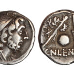 Cn. Cornelio Léntulo Marcelino Denario 76-75 a.C. Roma MBC-