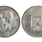 Alfonso XII 5 Pesetas 1875*18-75 DEM EBC-SC