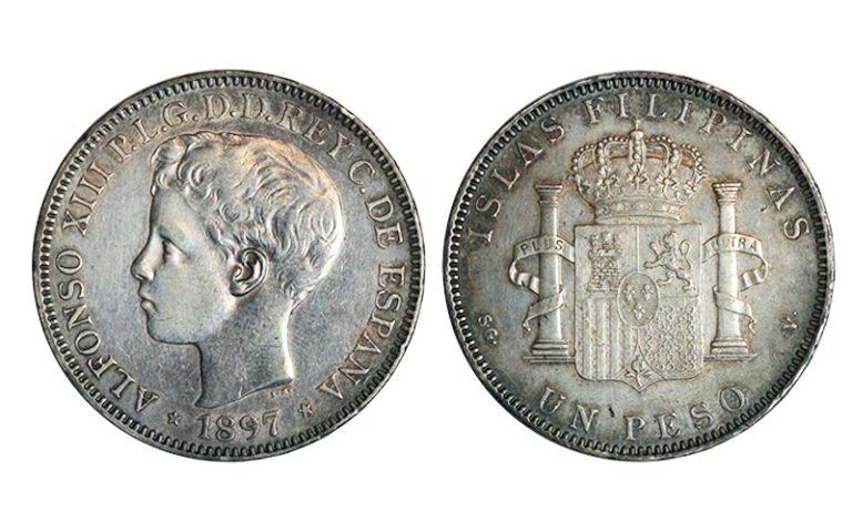 Alfonso XIII 1 Peso 1897 SGV Filipinas MBC-EBC