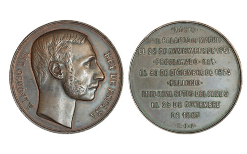 Alfonso XII Medalla Fallecimiento 1885 Golpec. EBC