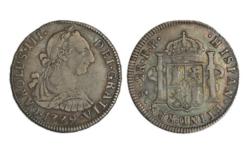 Carlos III 2 Reales 1779 PR Potosí MBC