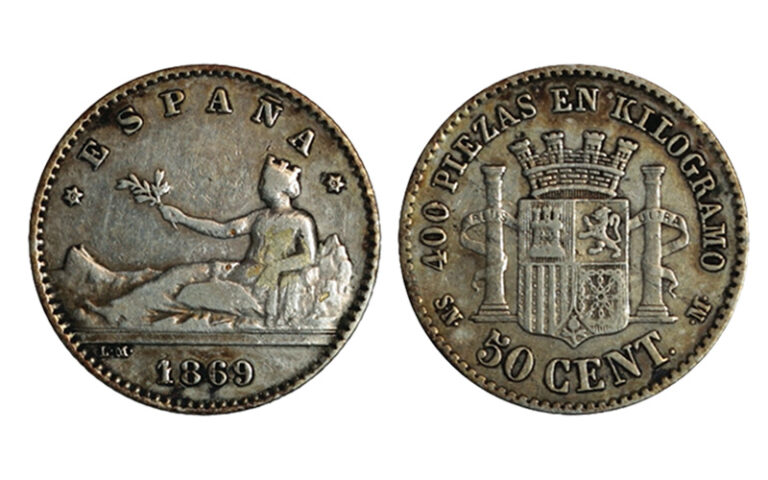 Gobierno Provisional 50 céntimos 1869 *6-9 MBC-