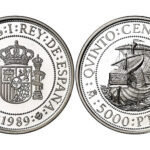 España 5.000 Pesetas 1989 V Centenario La Santa María PROOF