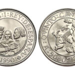 España 5.000 Pesetas 1990 V Centenario Artesanía Indígena PROOF