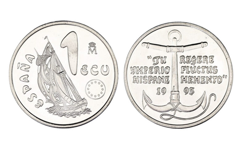 España 1 Ecu 1995 La Marina Española PROOF