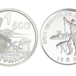 España 1 Ecu 1994 Miguel de Cervantes Don Quijote PROOF