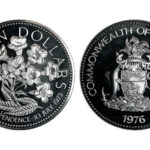 Bahamas 10 Dólares 1976 Aniversario Independencia PROOF