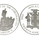 Jamaica 25 Dólares 1978 25 Aniversario Coronación Elisabeth II PROOF