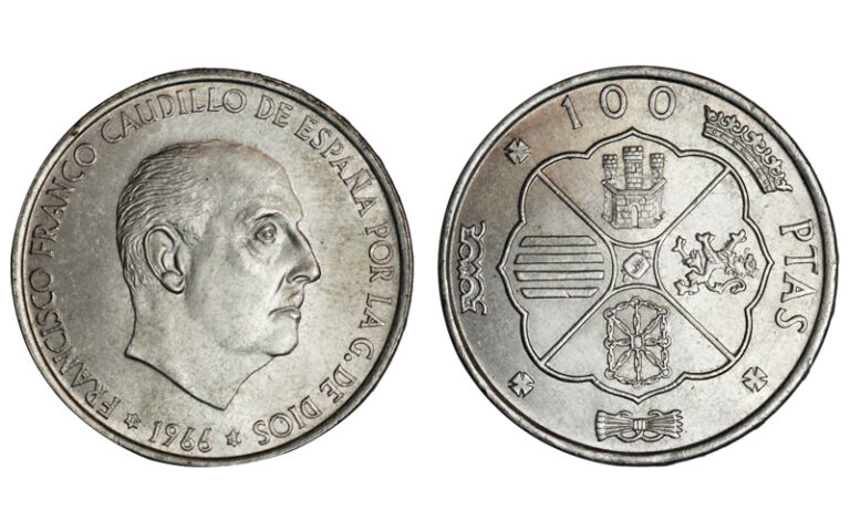 100 Pesetas 1966*19-69 Palo curvo EBC