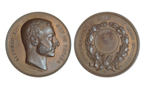Alfonso XIII Medalla Exposición General de Bellas Artes 1881 EBC