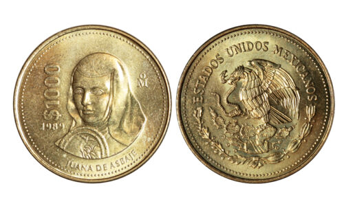 México 1000 Pesos 1989 Juana de Asbaje EBC+