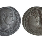 Constantino I AE3 319 d.C. Thesalónica MBC/MBC+