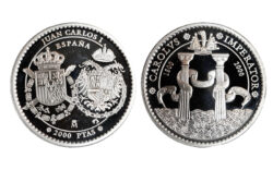 2000 Pesetas Año 2000 V Cent. Carlos V Columnas de Hércules PROOF