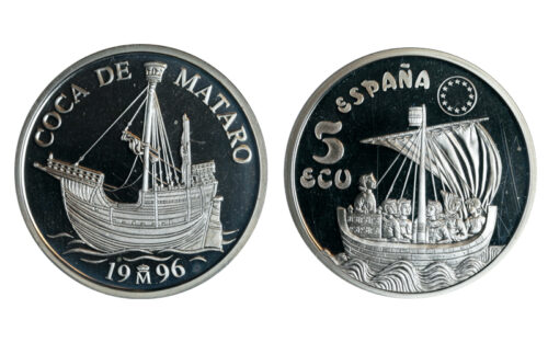 España 5 Ecu 1996 Coca de Mataró PROOF