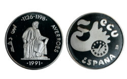España 5 Ecu 1991 Averroes PROOF